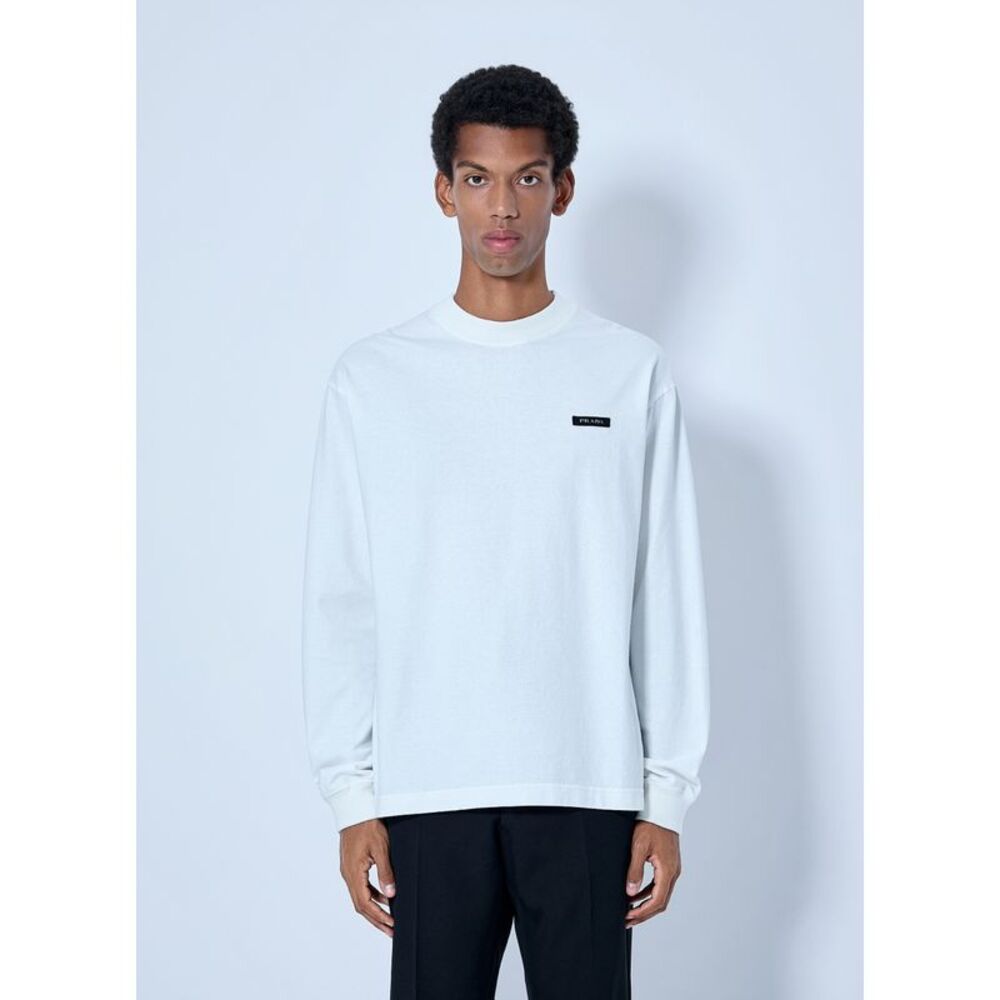 Prada Men Long Sleeve Logo Sweatshirt
